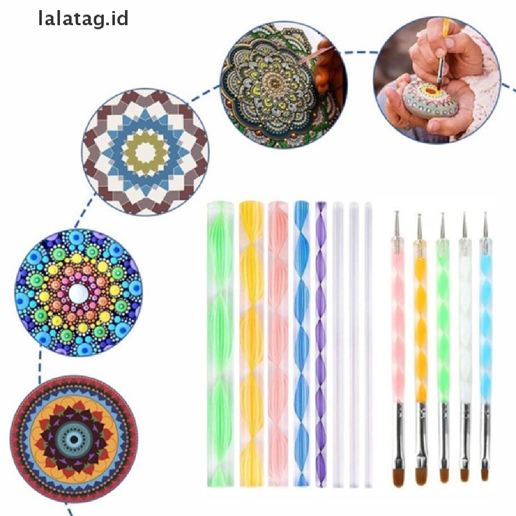 [lalatag] 32/36/38pcs DIY Mandala Dotg Paing Tools Set Alat Papan Paing Stensil [ID]