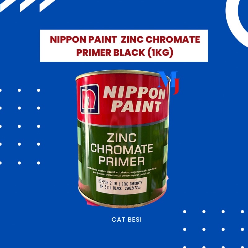 Jual Cat Besi Nippon Paint Zinc Chromate Primer - Black (1kg) | Shopee ...