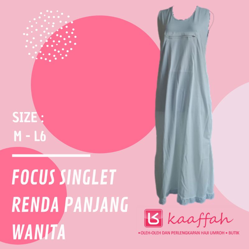 Focus Singlet renda panjang wanita