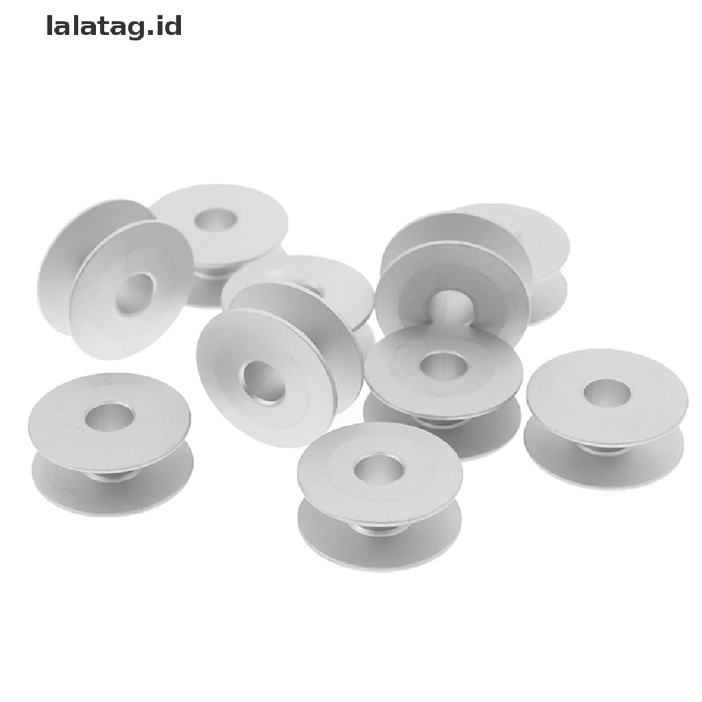 [lalatag] 10pcs Bobbins Aluminium Industri 21mm Untuk Alat Mesin Jahit Singer Brother [ID]