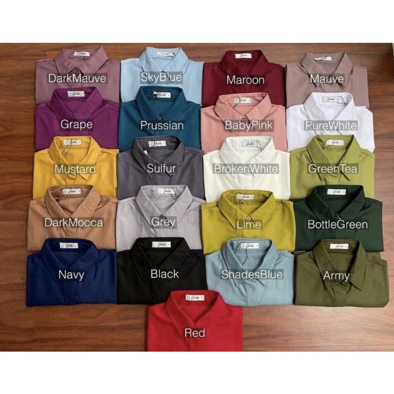 Daily Shirt Geulis Ready Size S Warna Green Tea n Black