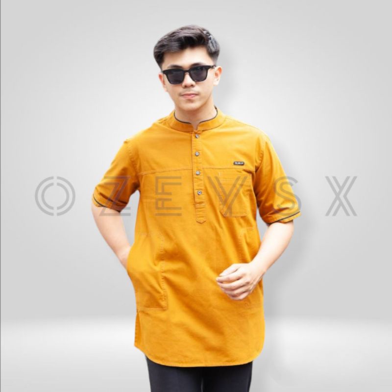 Baju Koko Kurta Alhilla Pria Dewasa Koko kurta Pakistan Lengan Pendek Original Premium