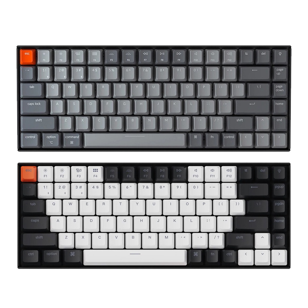 Keychron K2 V2 White LED Plastic Frame Hotswap Mechanical Keyboard