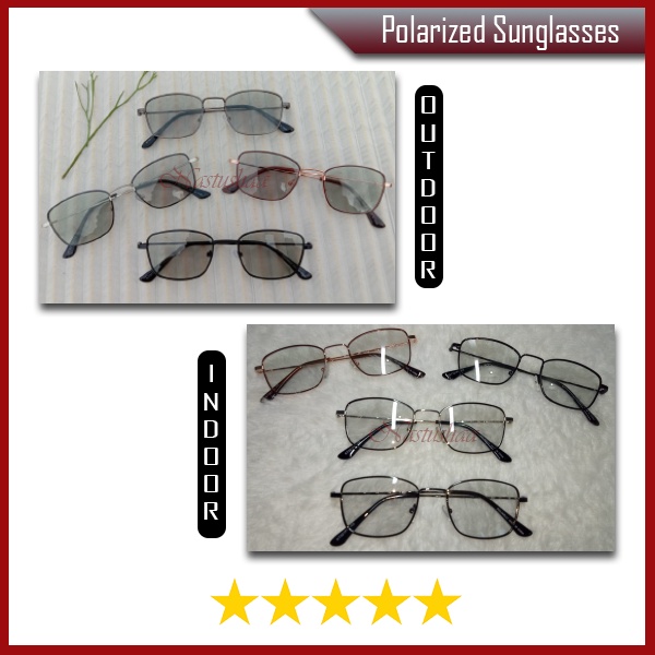 Kacamata Photocromic Anti Radiasi Untuk Pria Wanita Bingkai Metal Kotak Kacamata Photochromic Unisex NOCASE