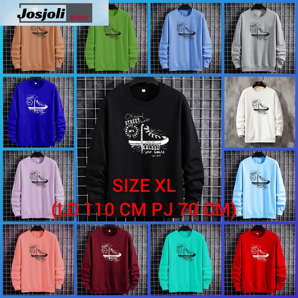 JOSJOLI_STORE/Sweater Snekers/Atasan Pria Dewasa Lengan Panjang/Fit to L