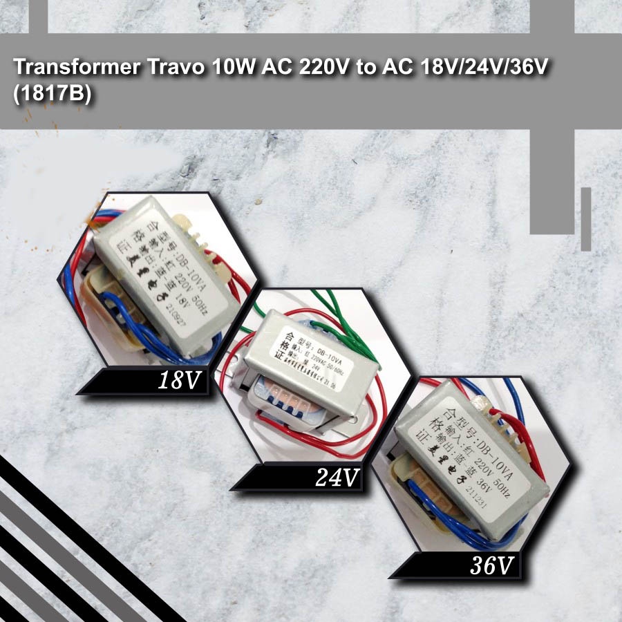 Transformer Travo 10W AC 220V to AC 18V/24V/36V (1817B)