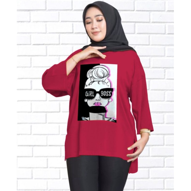 ATASAN BASIC OVERSIZE FUNNY GIRL/ GIRL BOSS