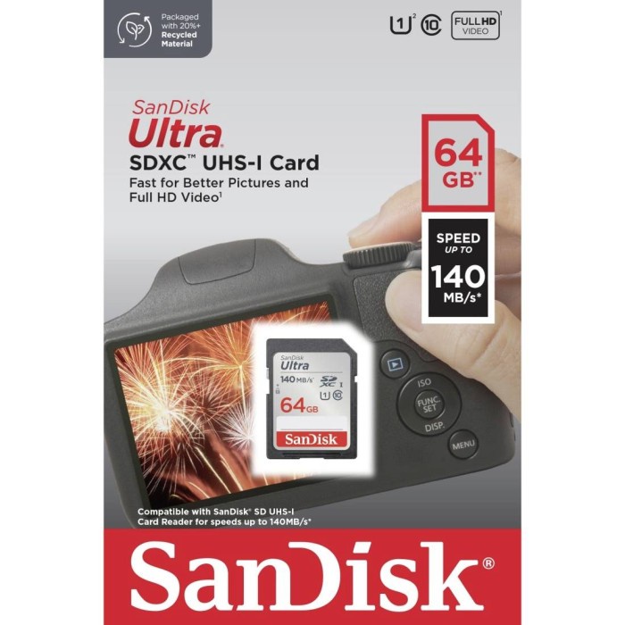 SD Card SanDisk Ultra SDXC 64GB 140MB/s class 10