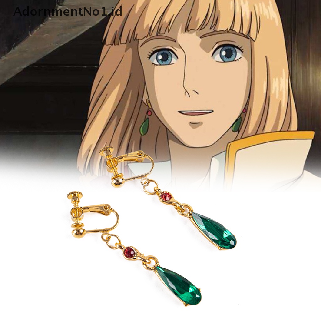 [AdornmentNo1] 1pasang Miyazaki Hayao Anime Howl's Moving Castle Studs Howl Costume Earrings Cosplay Perhiasan Aksesoris Hadiah [ID]