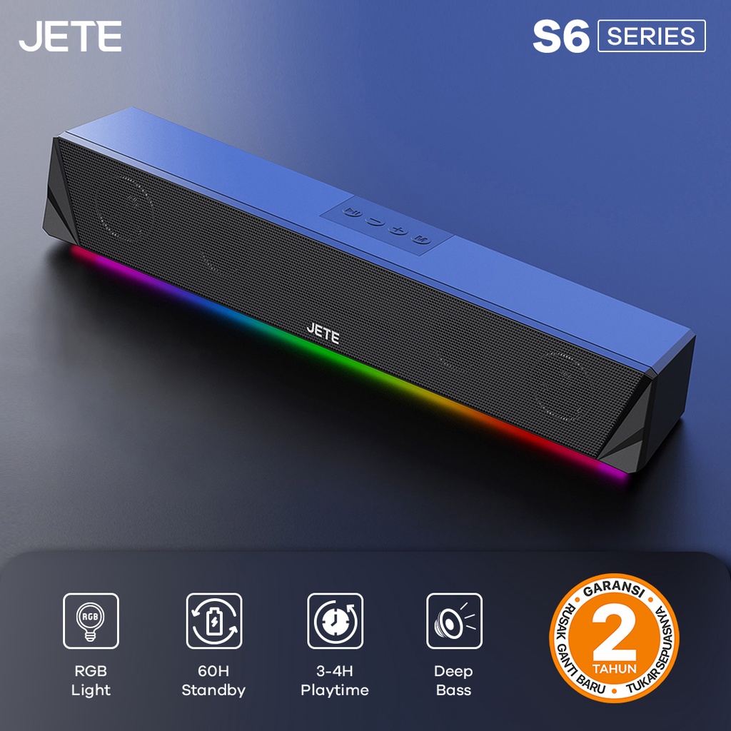 Speaker Bluetooth RGB Lightning Jete S6 | Speaker Bluet  - Garansi Resmi 2 Tahun