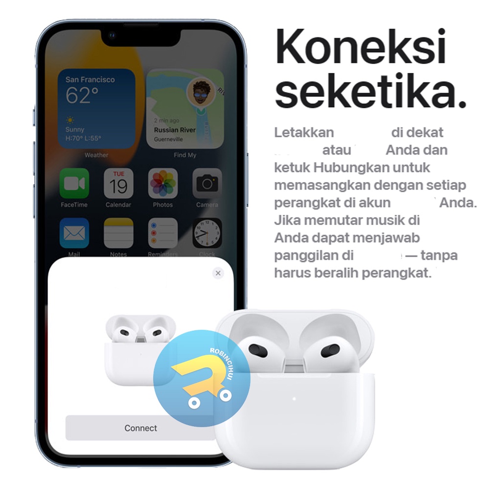 R-Pods 3nd Generation 2023 (Generasi ke tiga) Wireless Charging + Final Upgrade + IMEI/ SERIAL NUMBER VALID + NOISE CANCELLING - Headset IPH 7, 8, X, XR, XSMAX, 11, 12, 13, 14 - Earphone IPH - Handsfree IPH - Earbuds IPH