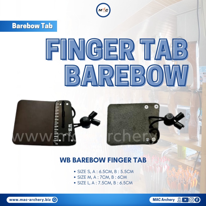 FINGERTAB BAREBOW WB FINGER TAB PANAHAN ARROW BOW
