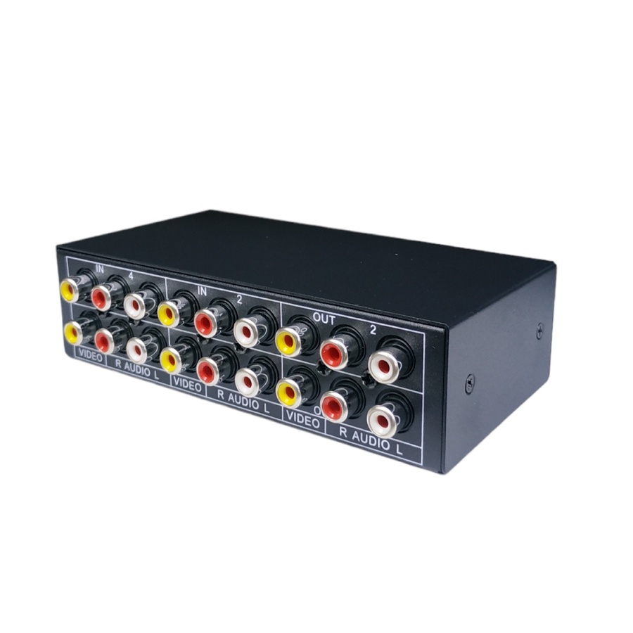 AV Selector 402VA RCA Audio Video Switch 4 Port