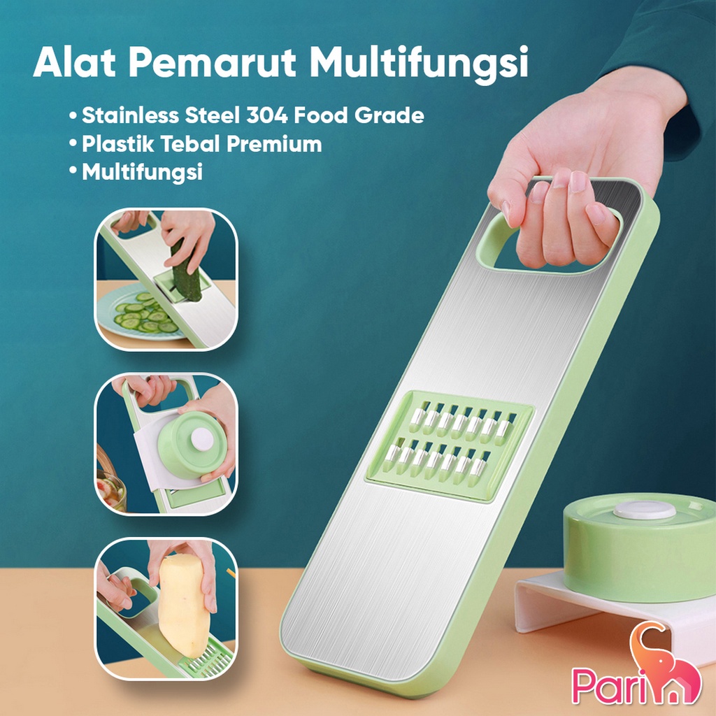 Parutan Sayur Dan Buah 7in1 Vegetable Cutter Premium Stainless Steel Multifungsi YK-123A01