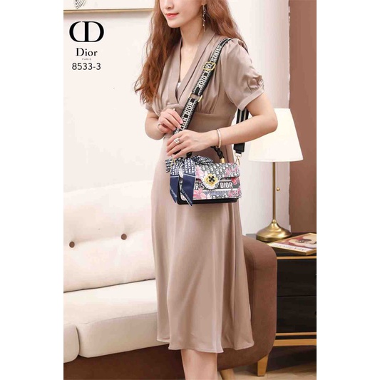 Christian Dior Petite Flore Oblique Top Handle Flap Bag #8533-3