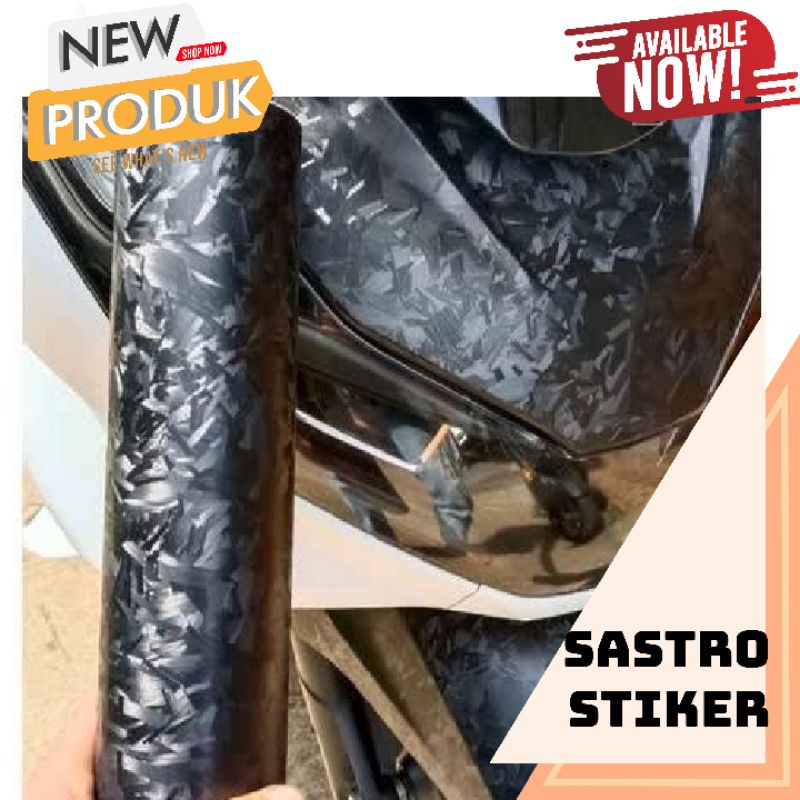 Sticker skotlet karbon forged hitam doff/carbon black doff