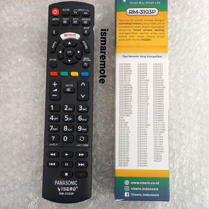 REMOT REMOT TV PANASSONICc ANDROID TV LCD LED NETFLIX UNIVERSAL