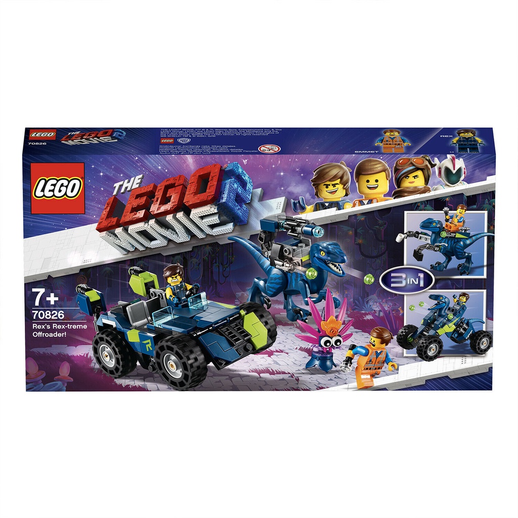 LEGO The Movie 2 - 70826 Rex's Rex-treme Offroader Set Building Kid Toy Emmet Friends Minifigure Mot