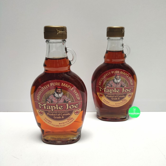 

MAPLE JOE PURE MAPLE SYRUP 250GR SIRUP MAPEL ORIGINAL WAFFLE PANCAKE