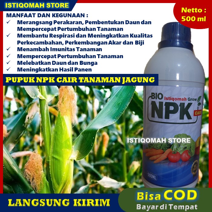 BIO ISTIQOMAH GROW 500ML Pupuk NPK Cair Penyubur Tanaman Jagung Pupuk Pelebat Jagung Buah Lebat Pupu