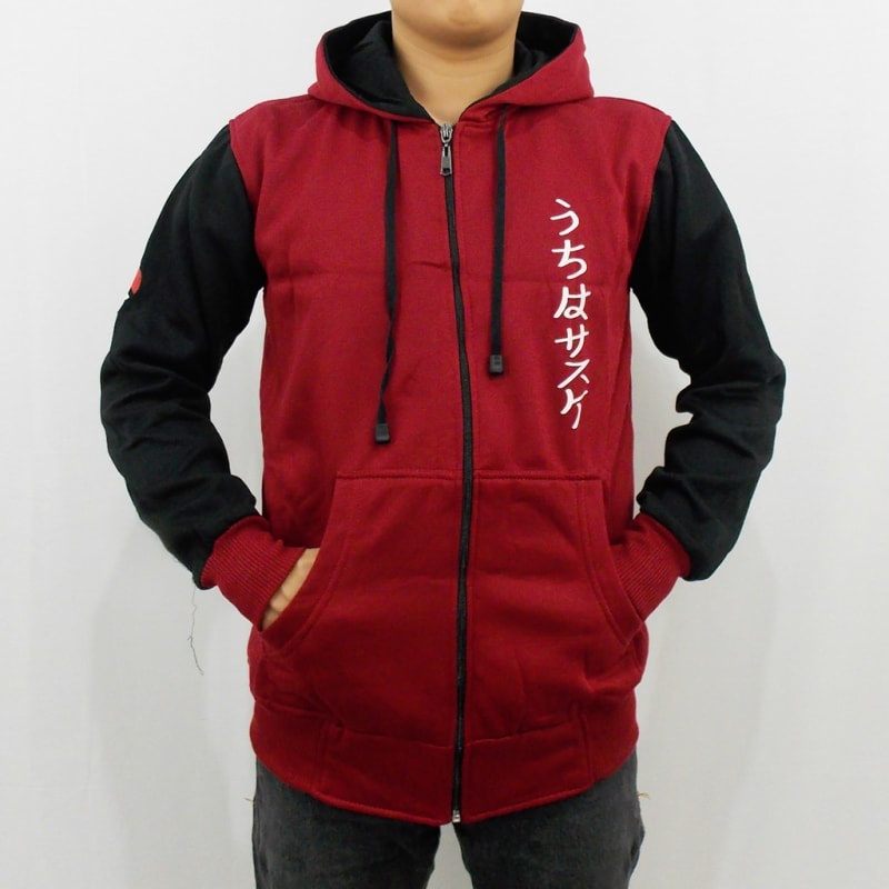 JAKET ANIME NARUTO UCHIHA CLAN - JAKET UCHIHA CLAN SASUKE ITACHI - JAKET HOODIE ITACHI SASUKE 02 Ter