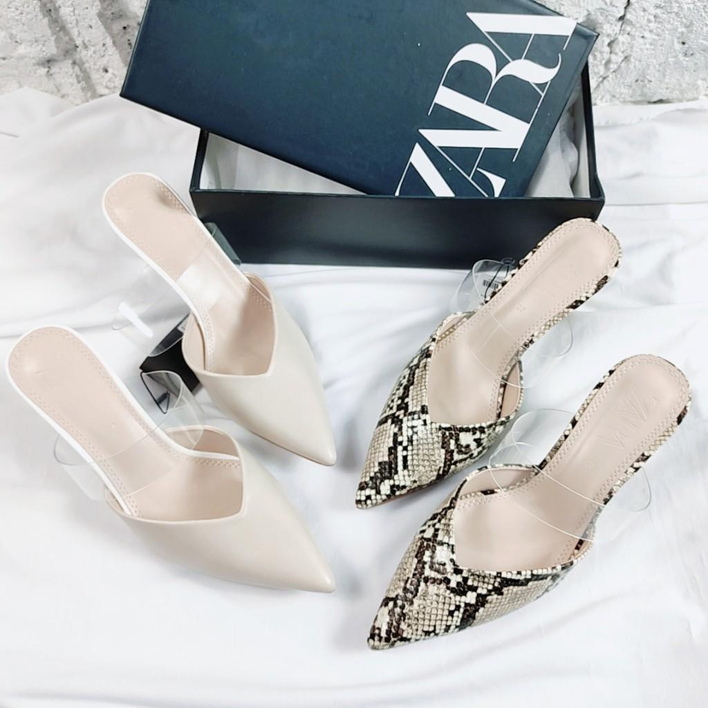 ZR Vinyl Strap Heels Mule 670