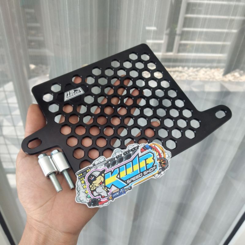 Cover radiator full cnc almunium tutup cover radiator honda vario 160 pcx 160 motif tawon bonus baut dan boshing full almunium cnc