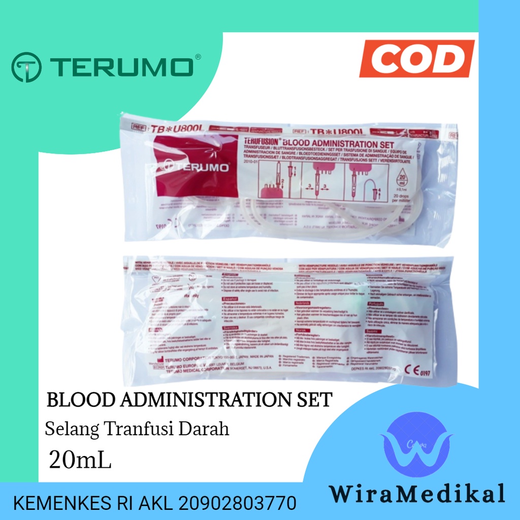 Blood Set Terumo / Blood Transfusi Set Terumo / Blood Administration Set