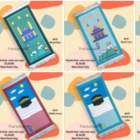 Sajadah SAJADAH MUKA PREMIUM TURKI/SAJADAH MINI/SUJUD KECIL - grosir random(W2X5) Sajadah Turki Dewa