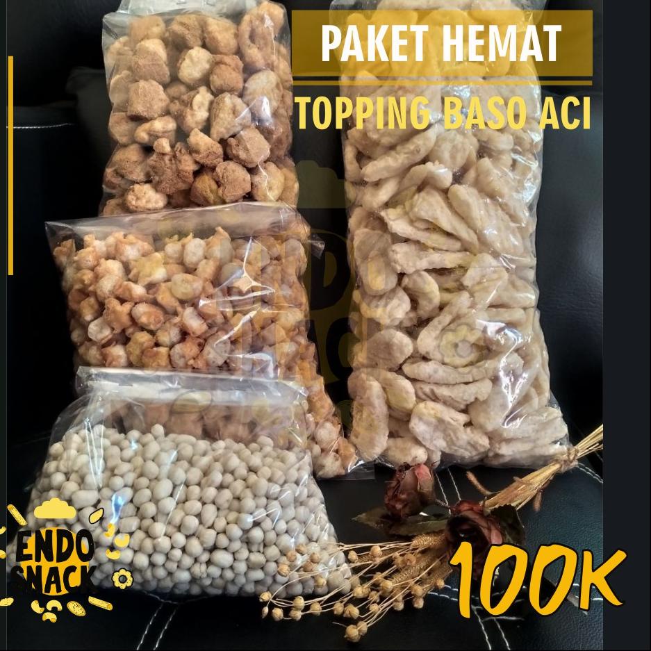 

⚡COD⚡ Paket 100 Ribu Topping Baso Aci isi paket Cuanki Lidah, Siomay Mini, Cuanki Tahu dan Sukro Cikur