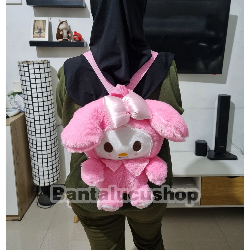 Tas Ransel Melody Tas anak karakter Boneka Melody Kelinci Lucu Bordir