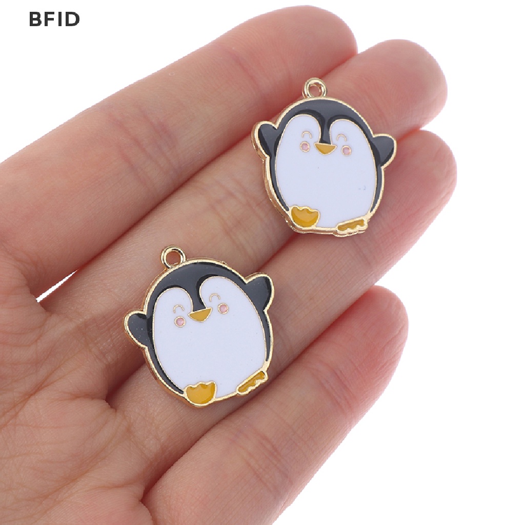 [BFID] 10pcs/set charm enamel ch Pinguin Kartun Untuk Membuat Perhiasan Liontin [ID]