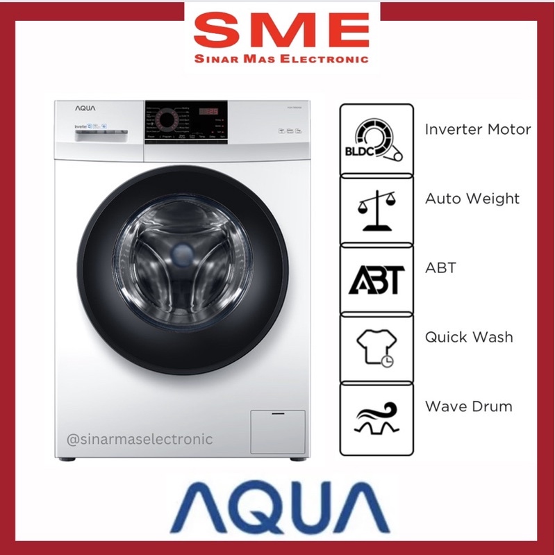 Mesin Cuci Buka Depan 1 Tabung AQUA 7 Kg