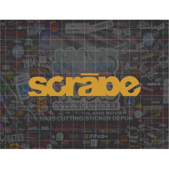 Cutting Sticker Scrape Ukuran 10 Cm Untuk Motor Mobil