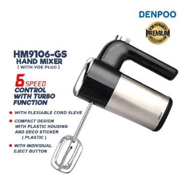 DENPOO MIXER HM9106-GS (HAND MIXER) GARANSI RESM