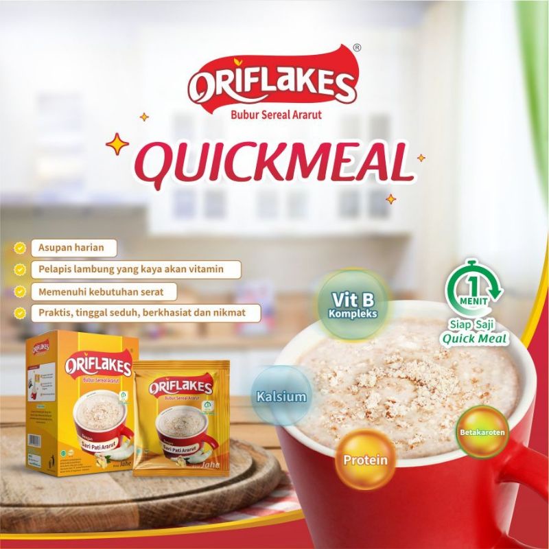 

RB22 ORIFLAKES DAILY SEREAL ARARUT QUICK MEAL RENTENG 10X30 GR