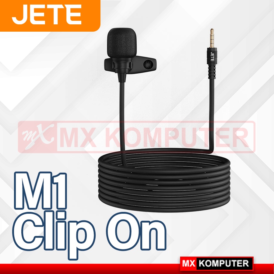 Mic Clip On JETE M1 Microphone External Youtuber for HP/Laptop 3.5mm