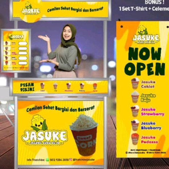 BOOTH PORTABLE JASUKE CUSTOM UKURAN 80X40X180 CM