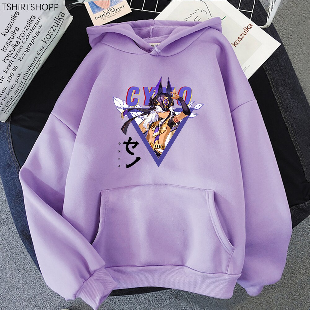 Hoodie Cyno Anime Genshin Impact Hodie Unisex Hoody aesthetic
