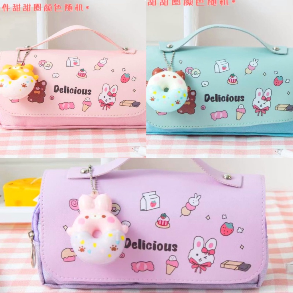 Promo Tempat Pencil Squishy Pencil Case Squishy Boneka Lucu Cat DOnut