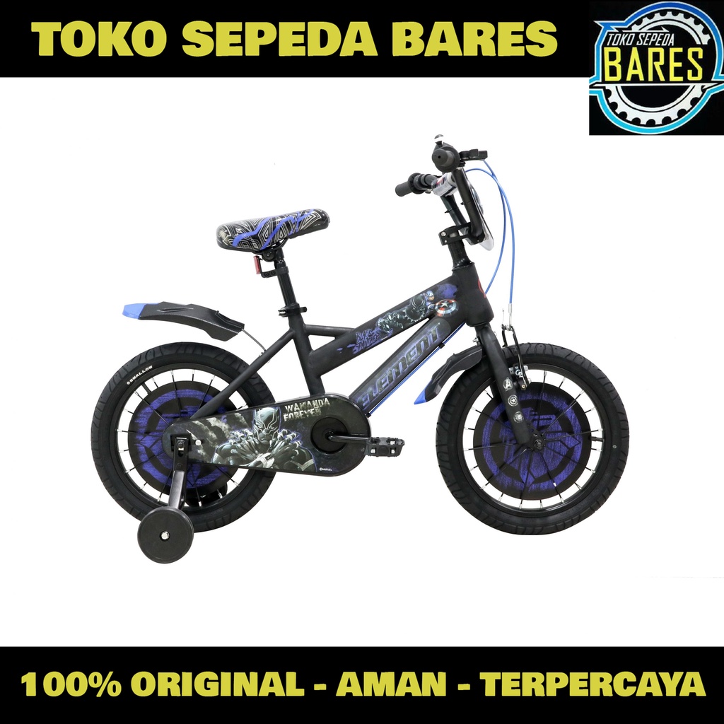 Sepeda BMX Anak 12 / 16 / 18 Element Marvel Series Hulk Buster / Avengers vs Thanos / Black Panther Edition