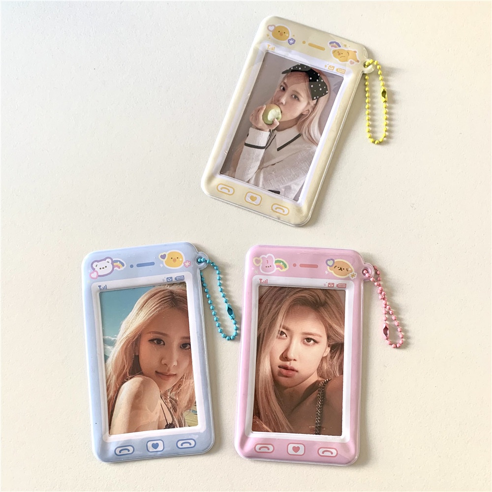 Lucu Bingkai Ponsel 10 cm Polaroid Cuckoo Card Holder ins Style Kartu Kecil Kartu Makan Kartu Kampus Penyimpanan Liontin