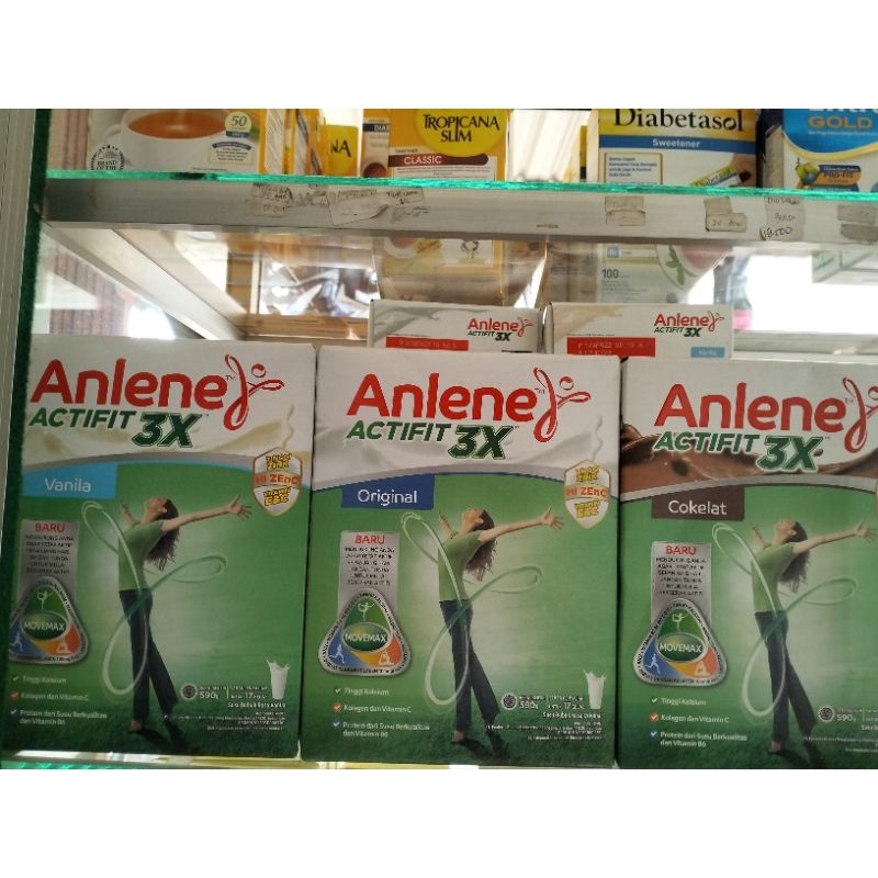 

ANLENE ACTIFIT 3X 590 GRAM RASA ORIGINAL / COKLAT / VANILLA