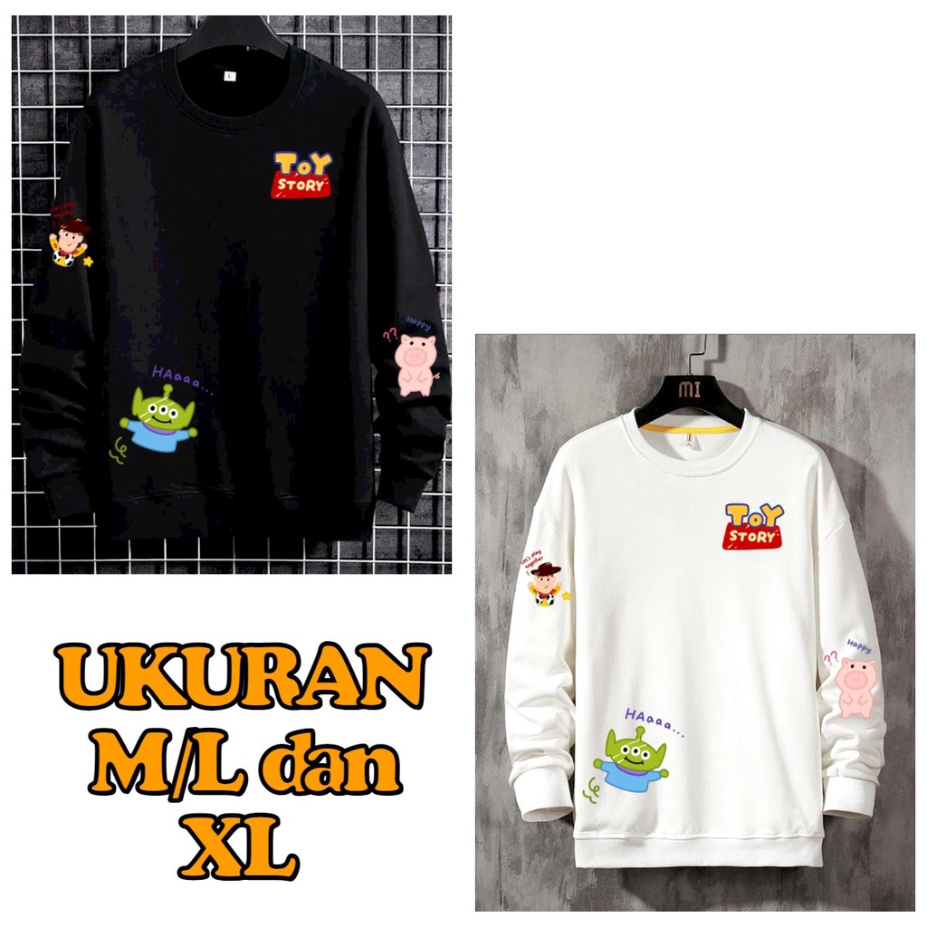 MUKZHOP - BAJU SWEATER TOY STORY / atasan lengan panjang / sweater kece / fashion pria / terbaru / unisex