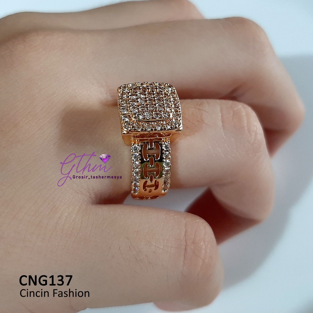 Cincin Wanita Elegan Mewah Perhiasan Fashion Import Premium Anti karat cng137 gthm