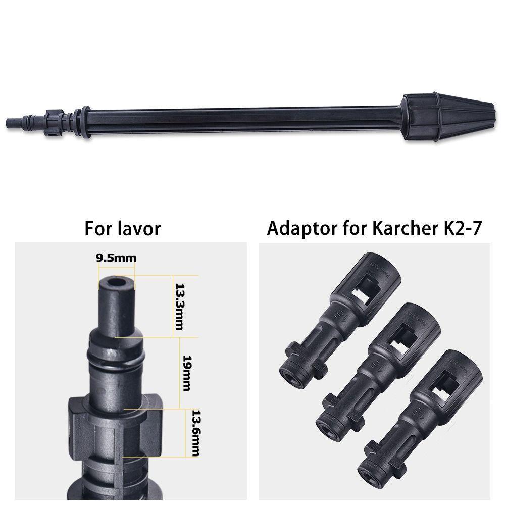 Solighter Turbo Berputar Perlengkapan Mobil Hitam Tahan Lama Untuk Karcher Washer Nozzle Dirt Blaster