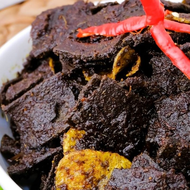 Jual Dendeng Daun Singkong Bumbu Rendang 250 Gr 1000 Gr Shopee