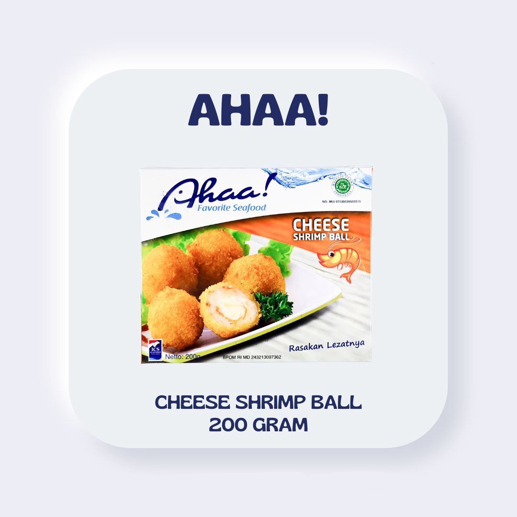 

ADDRIELLA Ahaa! Cheese Shrimp Ball 200gr | Ahaa!/Frozenfood/Frozenfood Murah