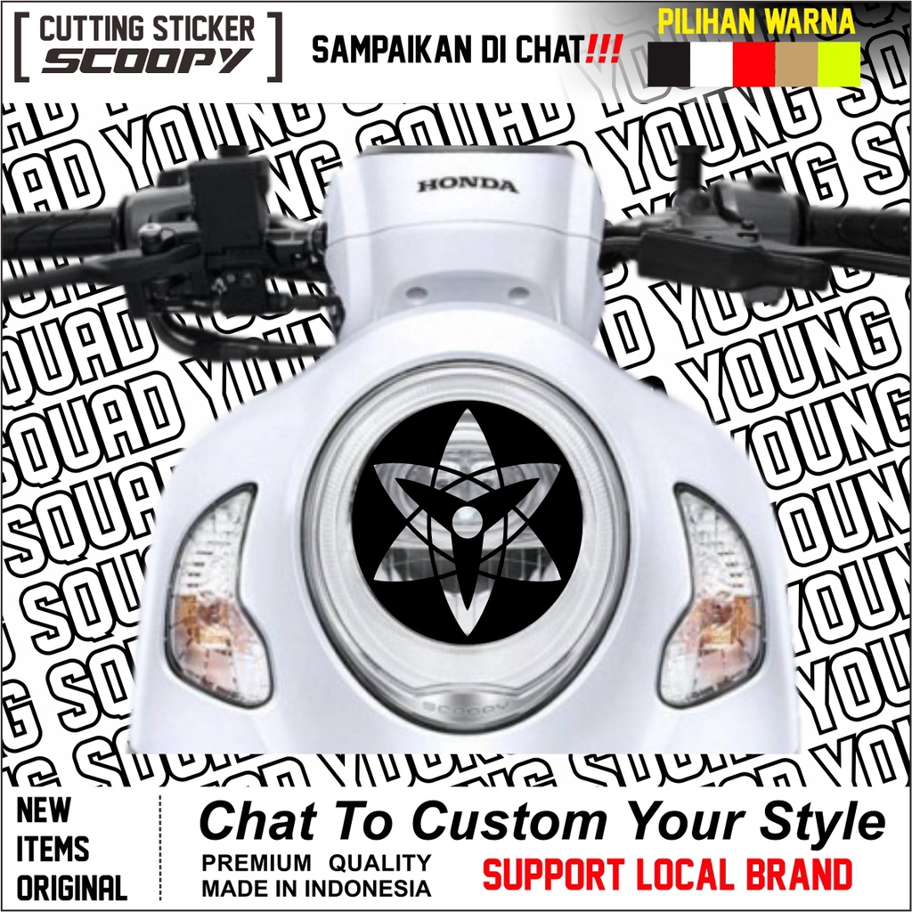 Sticker Lampu Motor Scoopy 2022 Variasi Sticker Lampu depan Alis Custom All Scoopy Young Squad 11