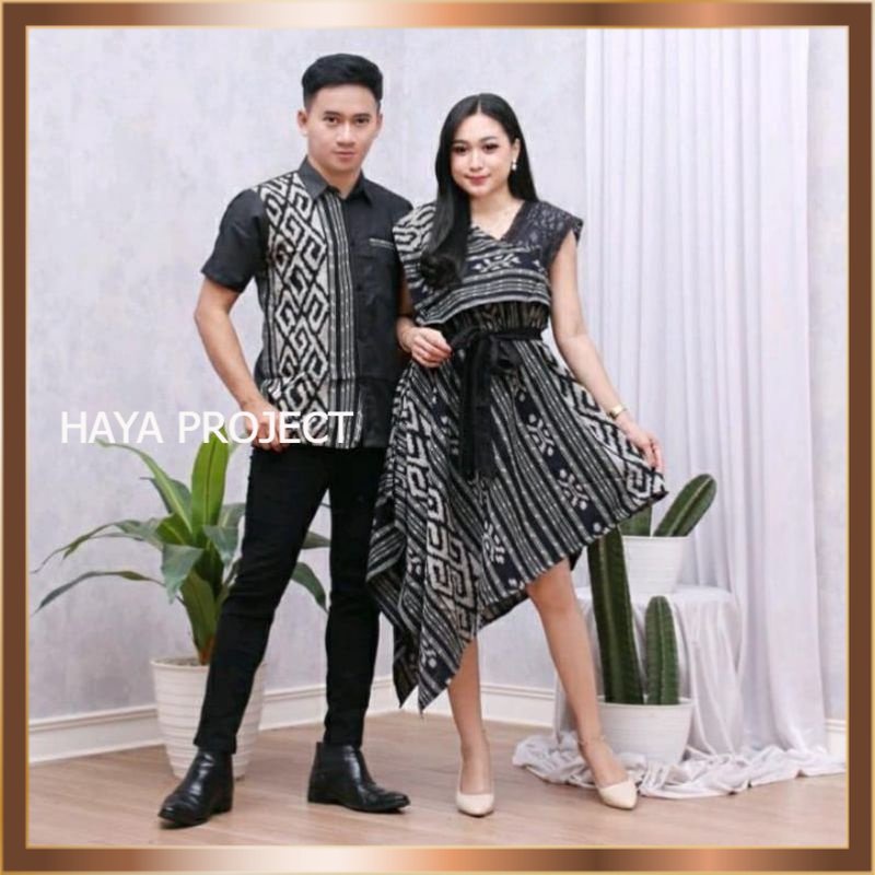 COUPLE TENUN TORAJA HITAM BATIK COUPLE